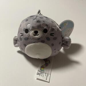 NEW 3.5” “Odile the Spotted Seal” Kellytoy Squishmallow Keychain Clip-On